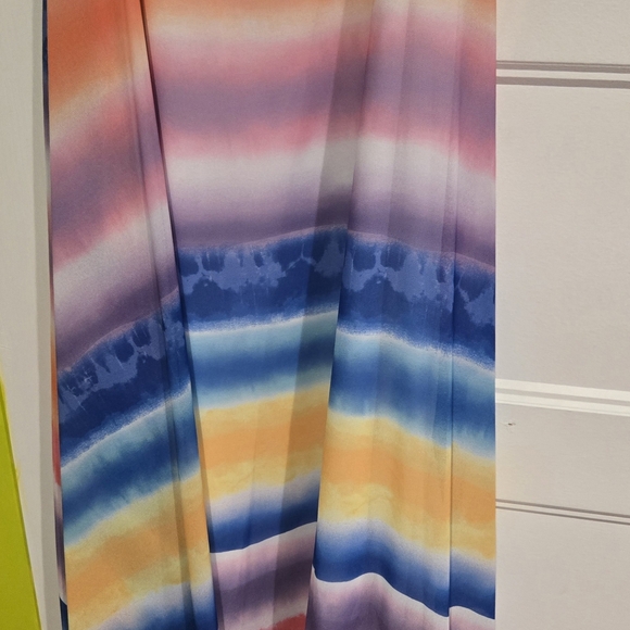 Fantastic Fawn rainbow tie dye dress boho flowy vibrant colors sz medium NWOT Ne - Picture 9 of 9